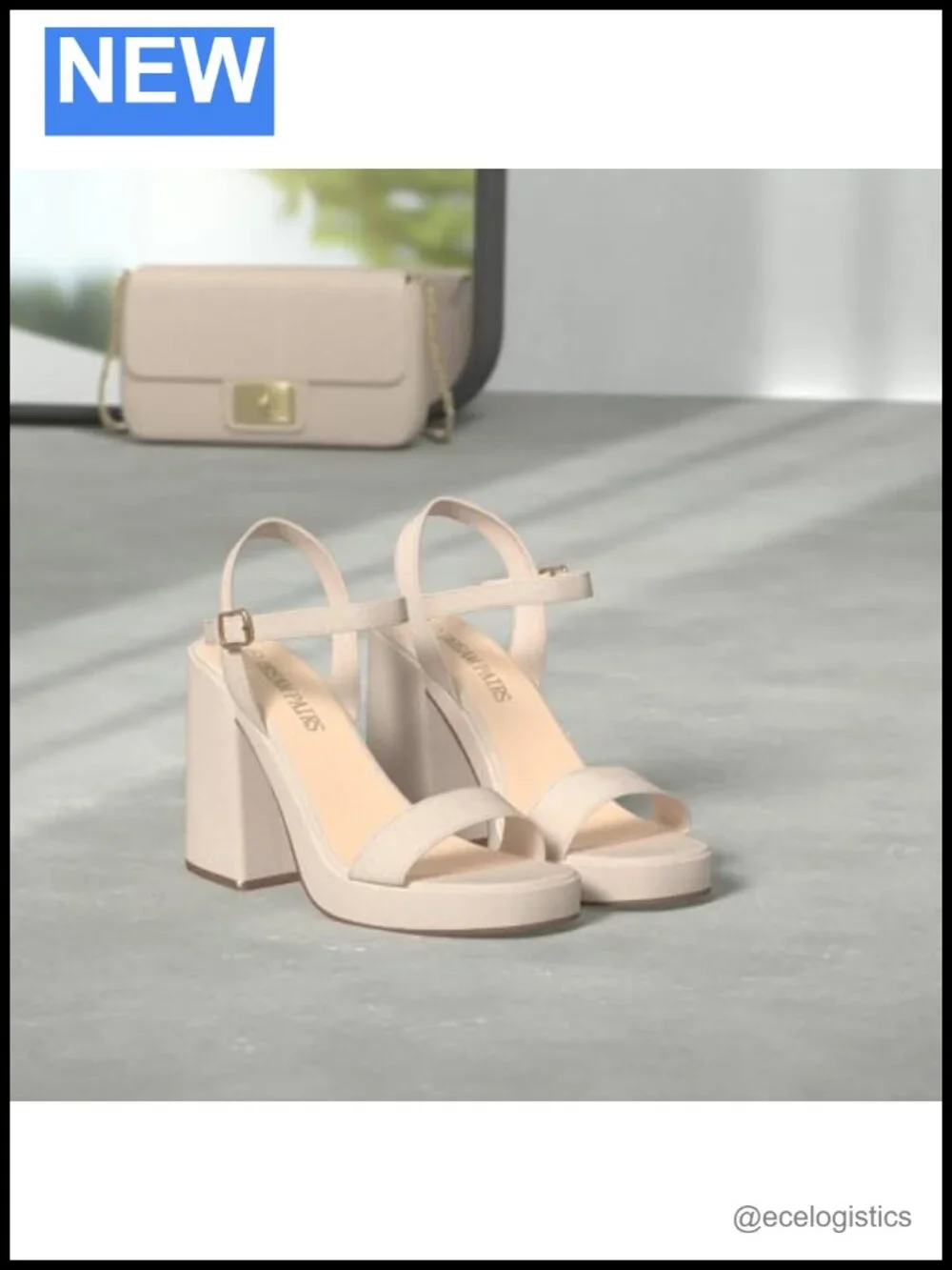 Block Chunky Platform Heeled Sandals with Ankle Strap
